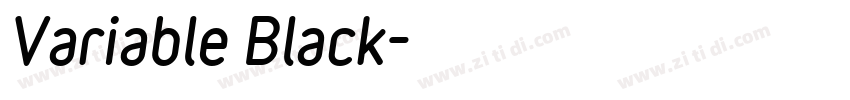 Variable Black字体转换